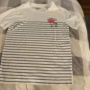 Hurley striped shirt flamingo small 8-10Y